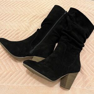 Genuine Suede Black Boots